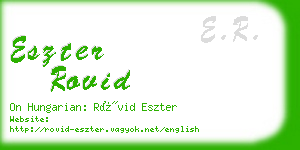 eszter rovid business card